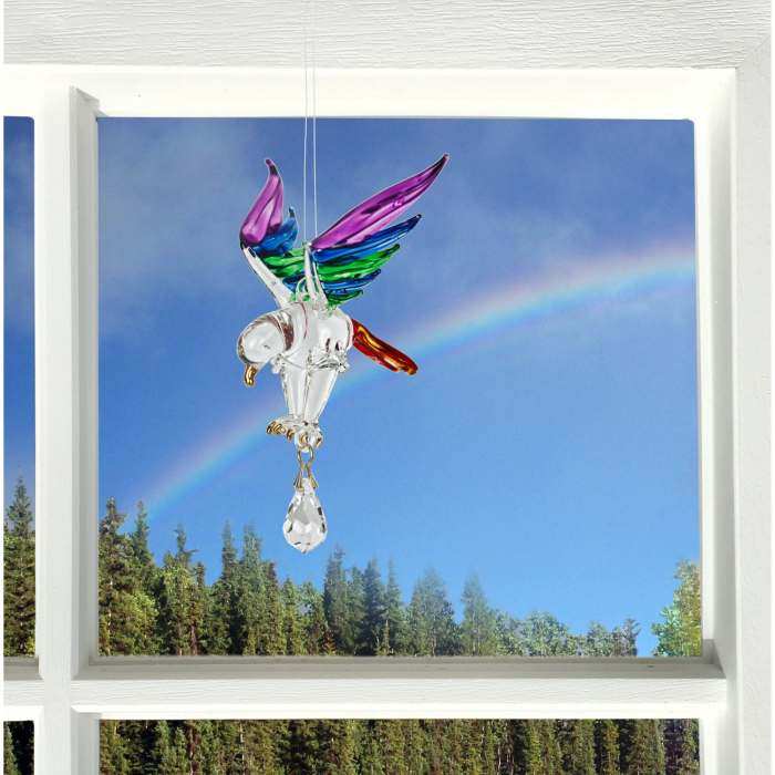 Fantasy Glass Suncatcher Eagle Summer Rainbow